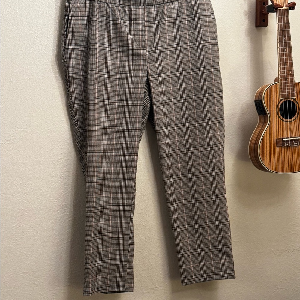 Rachel Zoe Houndstooth Trousers in Black and Brown